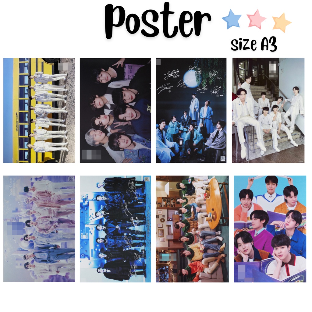 ภาพหน้าปกสินค้าพร้อมส่ง มีลายใหม่ โปสเตอร์ bts ขนาด A3 (ใหญ่กว่า A4) 29*42 ซม. จากร้าน cutieland.cutieland บน Shopee