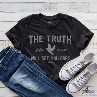 The Truth Will Set You Free t-shirt เสื้อยืดแฟชั่น เสื้อยืดแฟชั่น