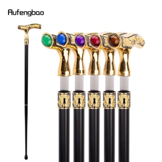 Crane Walking Cane Colorful  Gemstone Walking Stick with 26cm Hidden Plate Self Defense Cane Cosplay Crosier 93cm