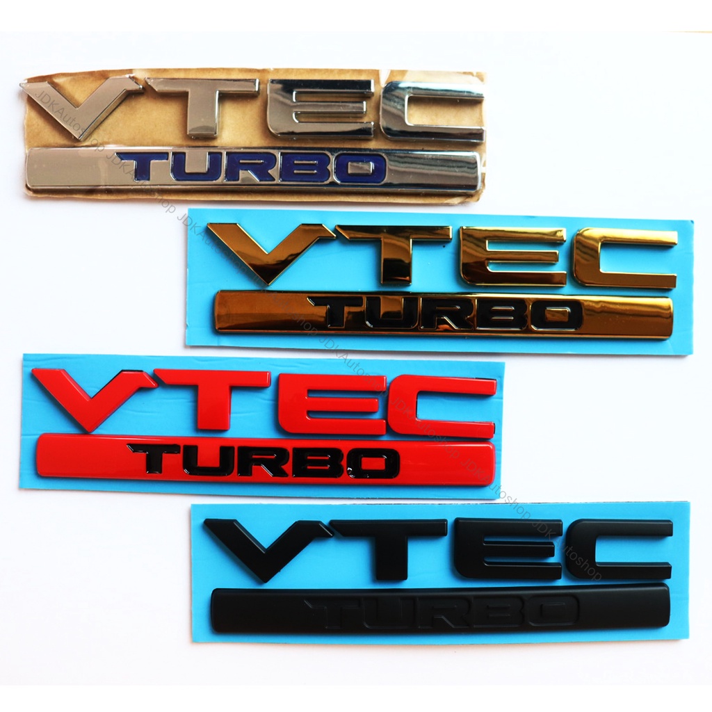 โลโก้ VTEC TURBO ขนาด 3.2 x 13.8 cm. สำหรับ ติดท้าย HONDA | Shopee Thailand