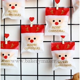 ถุงซีล Santa ขนาด 8.5 x 11.5 ซม. แพ็ค 50ใบ / Christmas cookie bags