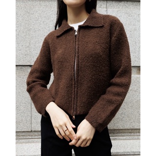 Aliotte - Laris Cardigan เสื้อคาร์ดิกนคอปกขน wool ซิปผ่าหน้า