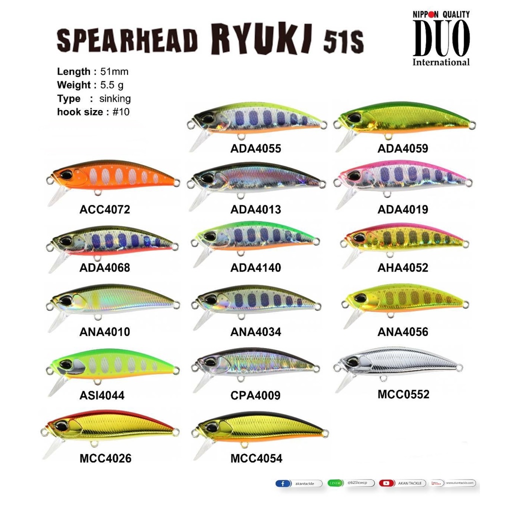 เหยื่อปลอม-duo-spearhead-ryuki-51s-ของแท้-100