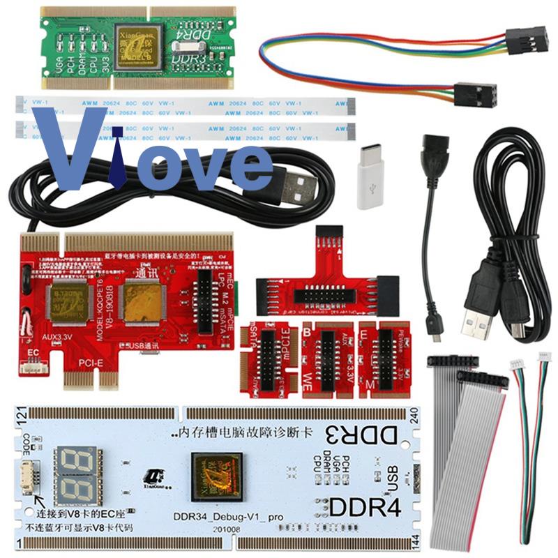 การ์ดทดสอบวินิจฉัยแล็ปท็อป-pc-v8-สําหรับ-pci-e-minipci-e-lpc-ddr3-4