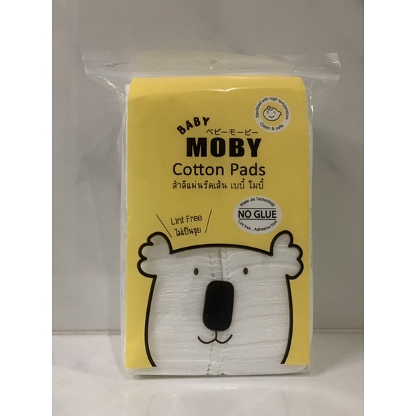 Baby Moby สำลีแผ่นรีดเส้น 1 แพ็ค Cotton Pads รีดขอบ ไร้กาว ทำจากฝ้าย