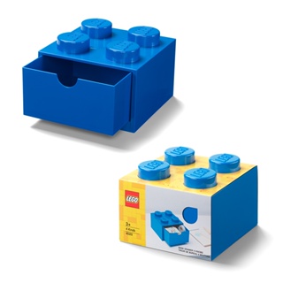 กล่องลิ้นชัก กล่อง เลโก้ ตั้งโต๊ะ สีน้ำเงิน LEGO Desk Drawer Brick 4 BLUE (16x16x12 ซม.)
