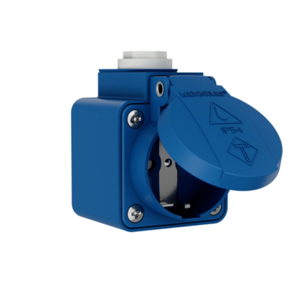 MENNEKES 10082 blue ปลั๊กตัวเมียติดลอย รุ่น SCHUKO (2P+E) 16A 230V IP44 ...