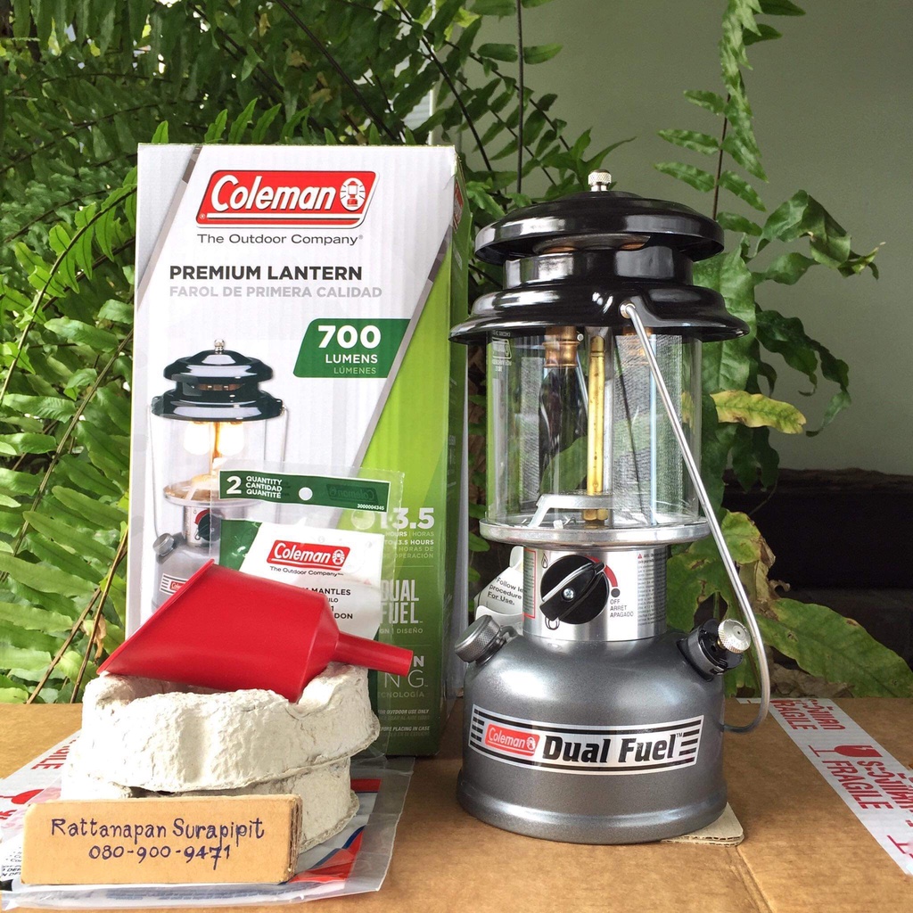 COLEMAN 285A Premium Dual Fuel Lanter รุ่นเก่าฝาโลหะ ตะเกียง โคล