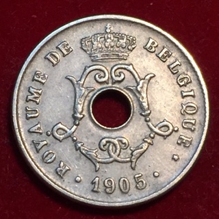 เหรียญเบลเยี่ยม ปี 1905 / 10 cents