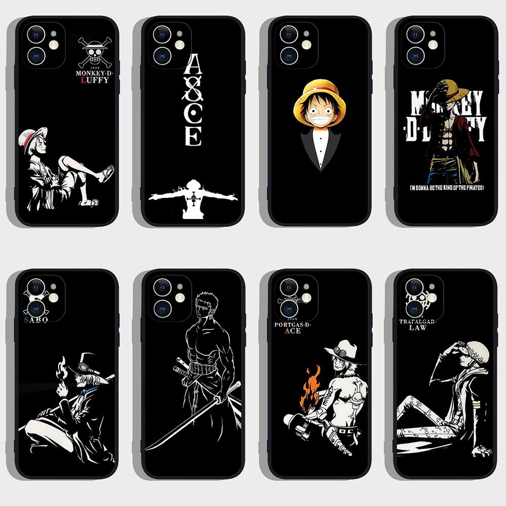 เคสโทรศัพท์มือถือ-ซิลิโคนนิ่ม-ลาย-one-piece-สีดํา-สําหรับ-iphone-xr-xs-11-pro-max