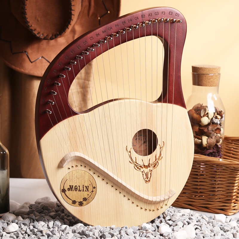 ภาพสินค้าlyre 24-string beginner lyre 24-string harp lyre small portable musical instrument easy to learn จากร้าน ensoullove.th บน Shopee ภาพที่ 1