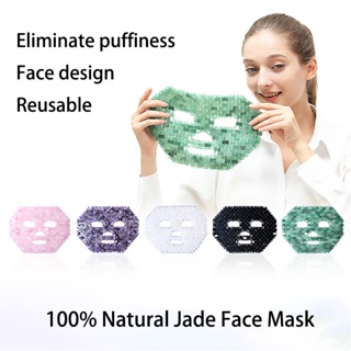 Jade Face Mask Spa Relax Face Massager Natural Jade Stone Crystal Mask Relieve Fatigue Maintain Skin Elasticity Whitenin