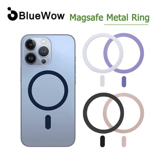 Bluewow สติกเกอร์แหวนโลหะ มีกาวในตัว อุปกรณ์เสริม สําหรับชาร์จโทรศัพท์มือถือ APhone12 13 14