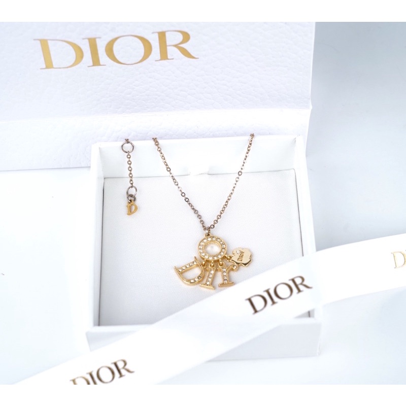 แท้-สร้อย-dior-จี้ชาร์มห้อยสวยมาก-รุ่นฮิต-หายาก-ขายเทๆ-ใส่สวยๆ