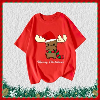 ※∷※เสื้อยืดคริสต์มาส สุขสันต์วันคริสต์มาส (หมายเลข -010) Merry Christmas เสื้อเชิ้ตเด็ก