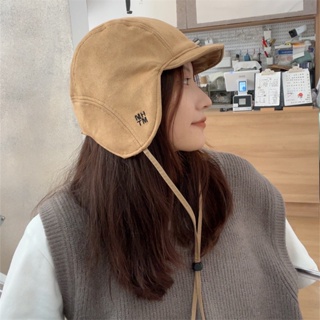 หมวกหนังนิ่ม ป้องกันหู แบบบาง ให้ความอบอุ่น เข้ากับทุกการแต่งกาย สไตล์ญี่ปุ่น แฟชั่นฤดูหนาว