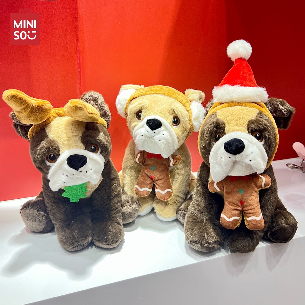MINISO ตุ๊กตาน้องหมา ขนาด 9 นิ้ว Christmas Dog Plush Toy Shopee Thailand