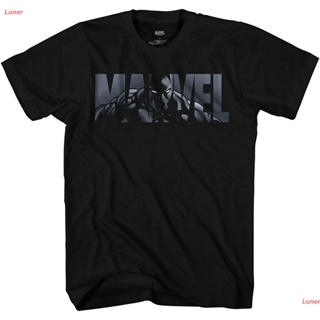 เสื้อยืดเสื้อยืดกีฬา Marvel Logo Black Panther Avengers Super Hero Adult Tee Graphic T-Shirt For Men Tshirt Clothing App