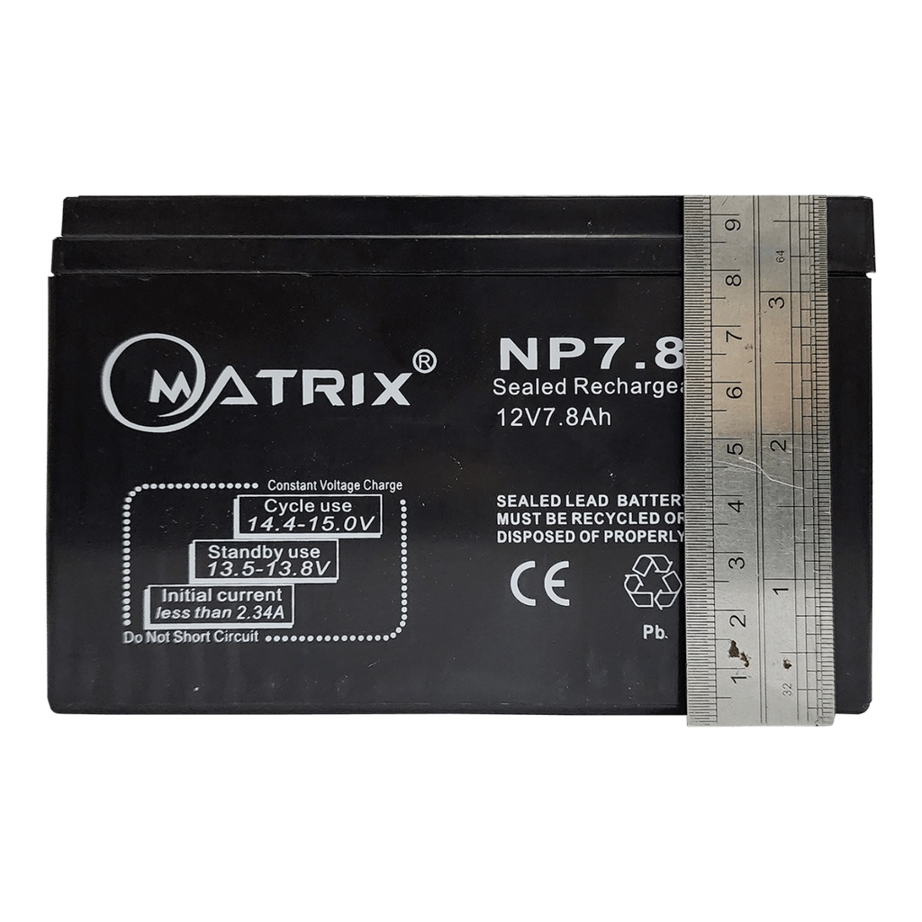 แบตเตอรี่-matrix-ups-12v-7-8ah-bt005-ใช้กับเครื่องสำรองไฟ