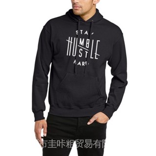 เสื้อกันหนาว มีฮู้ดดี้ ลาย Stay Humble Hustle สไตล์ฮิปฮอป ร็อค สําหรับผู้ชาย และผู้หญิง Q69P