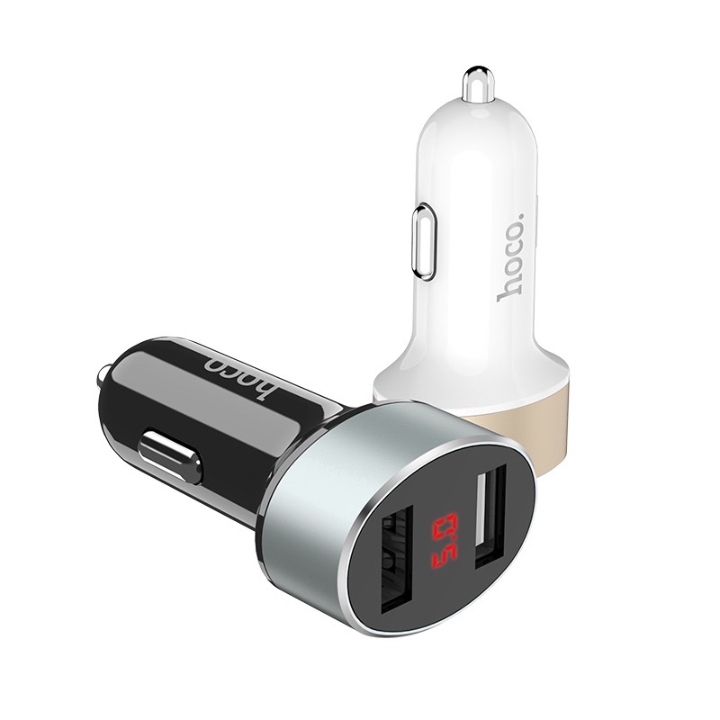 Hoco Z26 ที่ชาร์จในรถ Car Charger LCD มี 2USB หัวชาร์จโทรศัพท์ในรถ หน้า ...