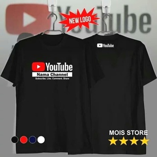 HLHL เสื้อยืดพิมพ์ลาย Youtube CHANNEL DISTRO SUBSCRIBERS YOUTUBERS สําหรับผู้ชาย - สีแดงชา เสื้อยืดผ้าฝ้าย