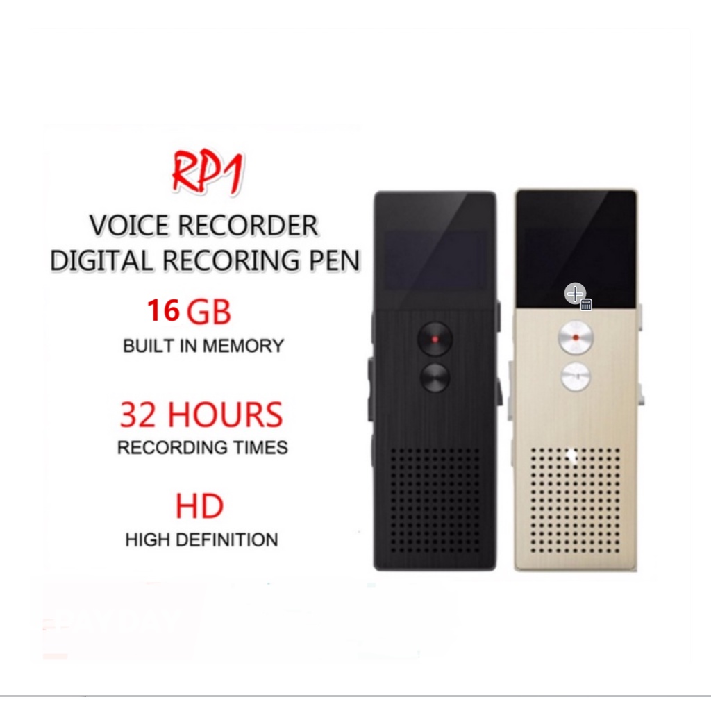 ภาพหน้าปกสินค้าRemax RP1 เครื่องบันทึกเสียงดิจิทัล 16GB พร้อมเครื่องเล่นเพลง สําหรับประชุม ประชุม ชั้นเรียน สัมภาษณ์ อัตราบิต 1536kbps