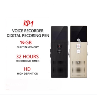 สินค้า Remax RP1 เครื่องบันทึกเสียงดิจิทัล 16GB พร้อมเครื่องเล่นเพลง สําหรับประชุม ประชุม ชั้นเรียน สัมภาษณ์ อัตราบิต 1536kbps