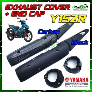 ฝาครอบท่อไอเสีย EKZOS และฝาปิดปลายท่อไอเสีย สําหรับ YAMAHA Y15 V1 V2 สีดํา