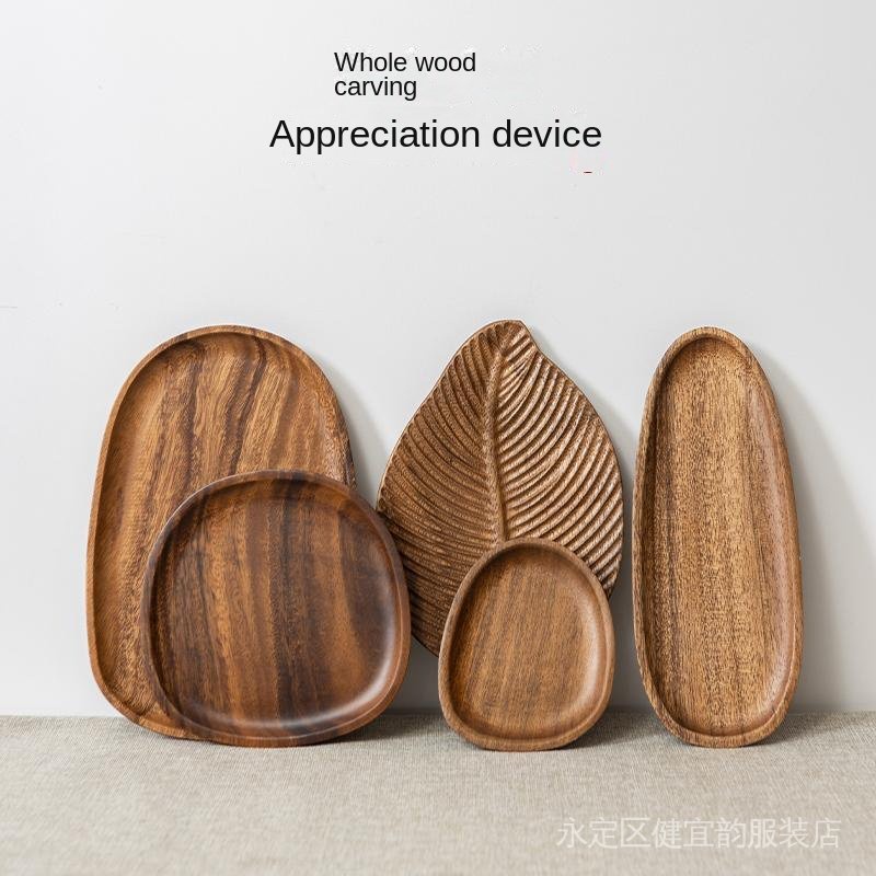 hot-walnut-plate-japanese-solid-wood-plate-fruit-plate-snack-pastry-plate-square-round-household-tea-tray-wooden-tray-fast-delivery-7dpb