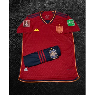 เสื้อบอลผู้ชายทีมชาติสเปนงาน3AAAใหม่ ได้เสื้อ+กางเกง
