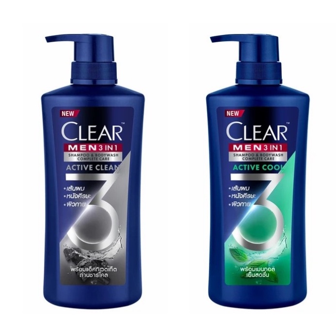 CLEAR MEN 3 IN 1เคลียร์ เมน 3 อิน 1 แชมพูแอนด์บอดี้วอช 390 มล. | Shopee ...