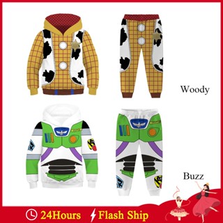 ชุดคอสเพลย์ การ์ตูนอนิเมะ Woody And Buzz Lightyear สําหรับเด็ก