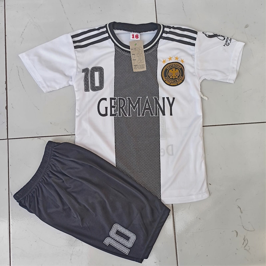 เสื้อกีฬาแขนสั้น-ลายทีมชาติฟุตบอลเยอรมัน-สําหรับเด็กอายุ-1-12-ปี