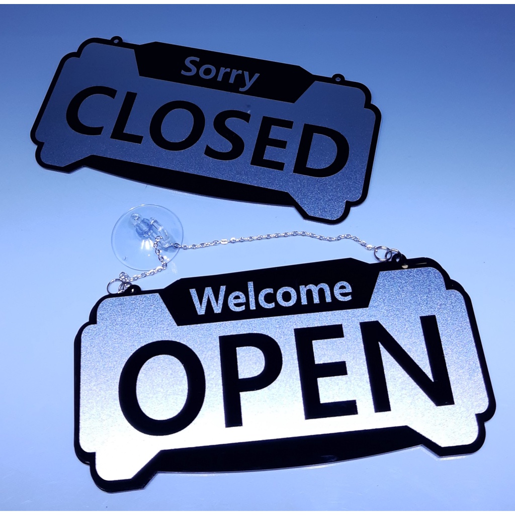รวม ป้าย OPEN CLOSED ป้ายเปิดร้าน เปิดบริการ ป้ายแจ้งเวลาทำการ หลากหลาย ...
