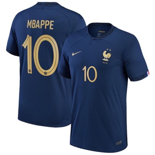 เสื้อกีฬาแขนสั้น ลายทีมชาติฟุตบอล GO French World Cup mbappe สไตล์ฝรั่งเศส