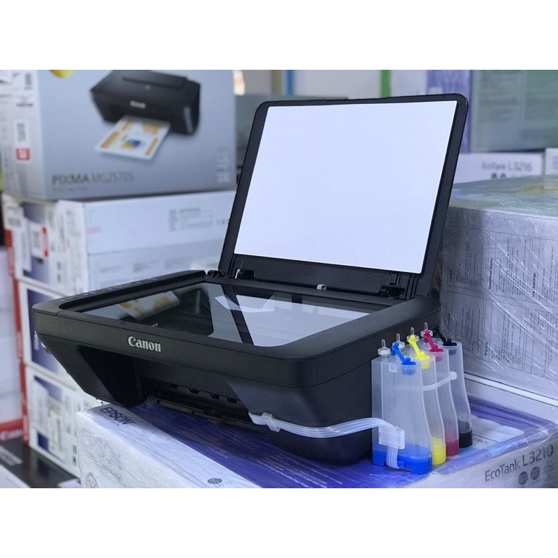 printer-canon-pixma-mg-2570s-amp-pixma-mp-287-ติดตั้งอิงค์แทงค์พร้อมหมึก-หัวพิมพ์ใหม่-ติดตั้งเดินสายอย่างดี