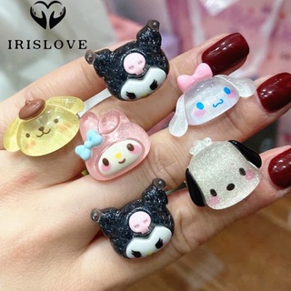 ภาพหน้าปกสินค้าIrislove แหวนนิ้วมือ ลายการ์ตูน Melody Kuromi Cinnamoroll น่ารัก ของขวัญ สําหรับผู้หญิง ที่เกี่ยวข้อง