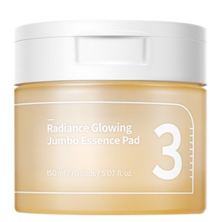 Numbuzin No.3 Radiance Glowing Jumbo Essence Pad (70 แผ่น) วันหมดอายุ: 2026.02