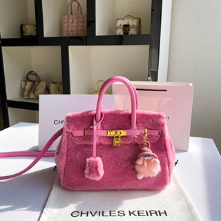 A.t.a CHEROSEKEITH กระเป๋าถือแพลตตินัม ขนาดใหญ่ จุของได้เยอะ สีชมพู แฟชั่นฤดูใบไม้ร่วง และฤดูหนาว สําหรับผู้หญิง