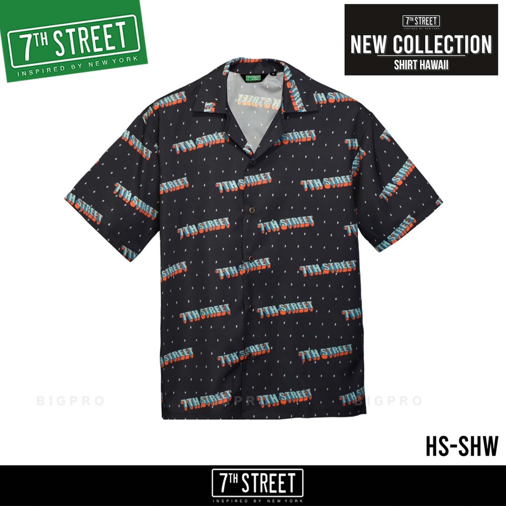เสื้อเชิ้ต-ทรงฮาวาย-7th-street-hawaii-รุ่น-hs-shw002-ดำ-ของแท้