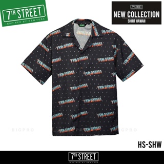 เสื้อเชิ้ต ทรงฮาวาย 7th Street (HAWAII) รุ่น HS-SHW002 (ดำ) ของแท้