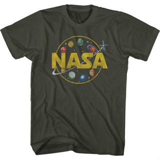 Skylab Orbiting Planets NASA T-Shirt เสื้อทหาร เสื้อเบลาส์ เสื้อครอปสายฝอ