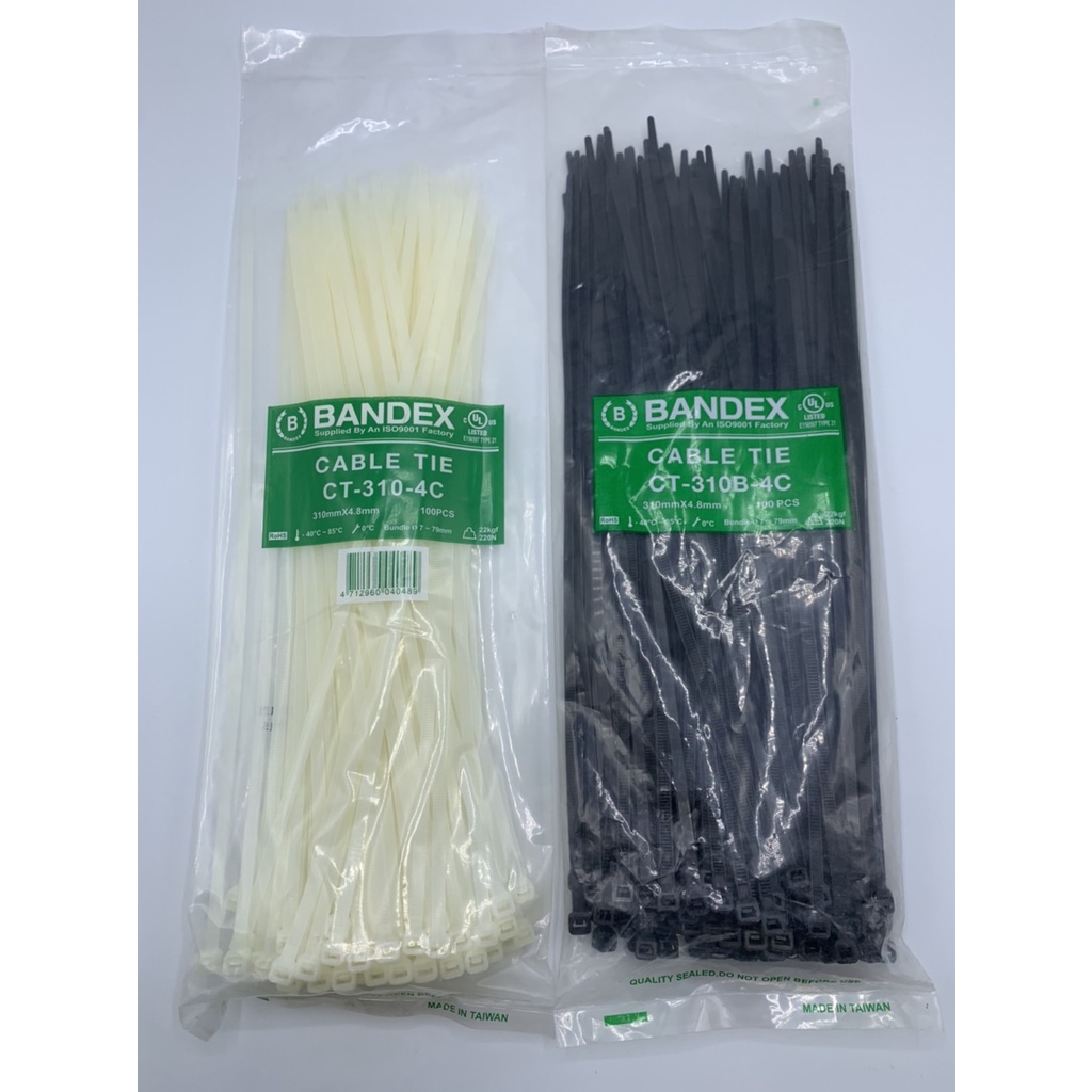 เคเบิ้ลไทร์-เข็มขัดรัดสายbandex-cable-tie-ct-300-7cขาว-cable-tie-ct-310-4cขาว-ct-310b-4cดำ1ถุง-100เส้น