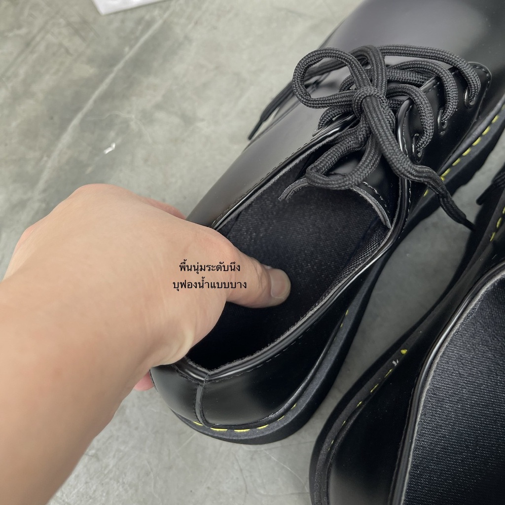 ภาพสินค้า(พร้อมส่งจากไทย) ใส่สวยมาก รองเท้าคัทชูหนังสีดำ พื้นสูงประมาณ 4.2 ซม. รุ่น SRS จากร้าน walkin.shoe บน Shopee ภาพที่ 6
