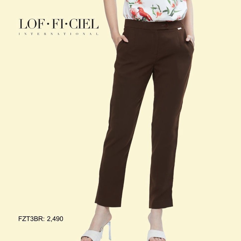 lofficiel-pants-กางเกงทำงาน-business-pants-สีน้ำตาล-ขาเดฟ-fzt3br