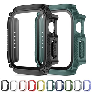 เคสกระจกนิรภัย ป้องกันรอยหน้าจอ กันน้ํา สําหรับ Apple Watch Case 7 8 45 มม. 41 มม. 44 มม. 40 มม. iwatch Serie 6 SE 4 5