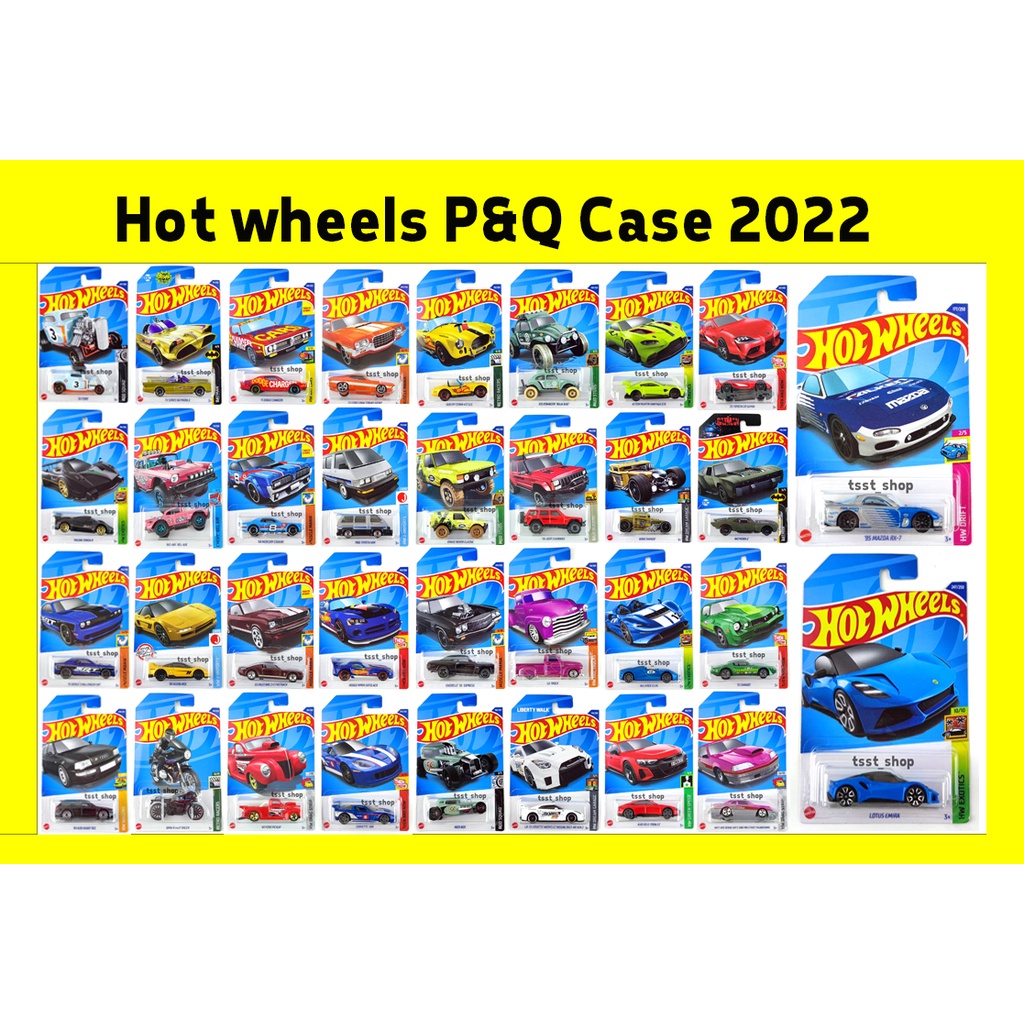 Hot wheels 1/64 "P&Q" Case 2022 รถเหล็ก เลือกได้ Shopee Thailand