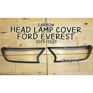 ครอบไฟหน้าคาร์บอนฟอร์ดเอเวอเรสต์ ตรงรุ่น HEADLAMP COVER FORD EVEREST CARBON