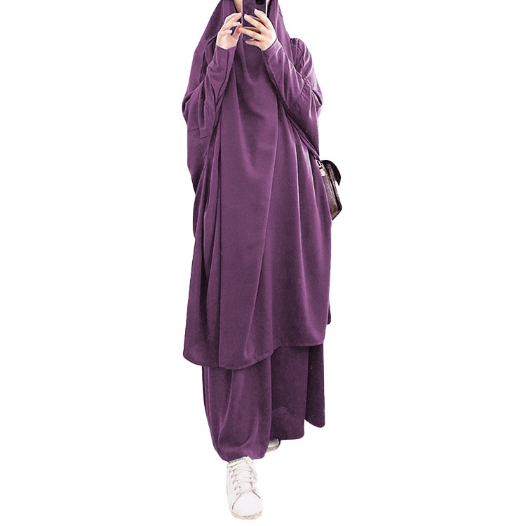 ภาพหน้าปกสินค้าFashion Khimar Muslim Sets Prayer Wear Woman Hijab Dress Full Cover Hooded Abaya Long Dresses Islam Jilbab Ramadan Cloth จากร้าน vezcpkljp4 บน Shopee